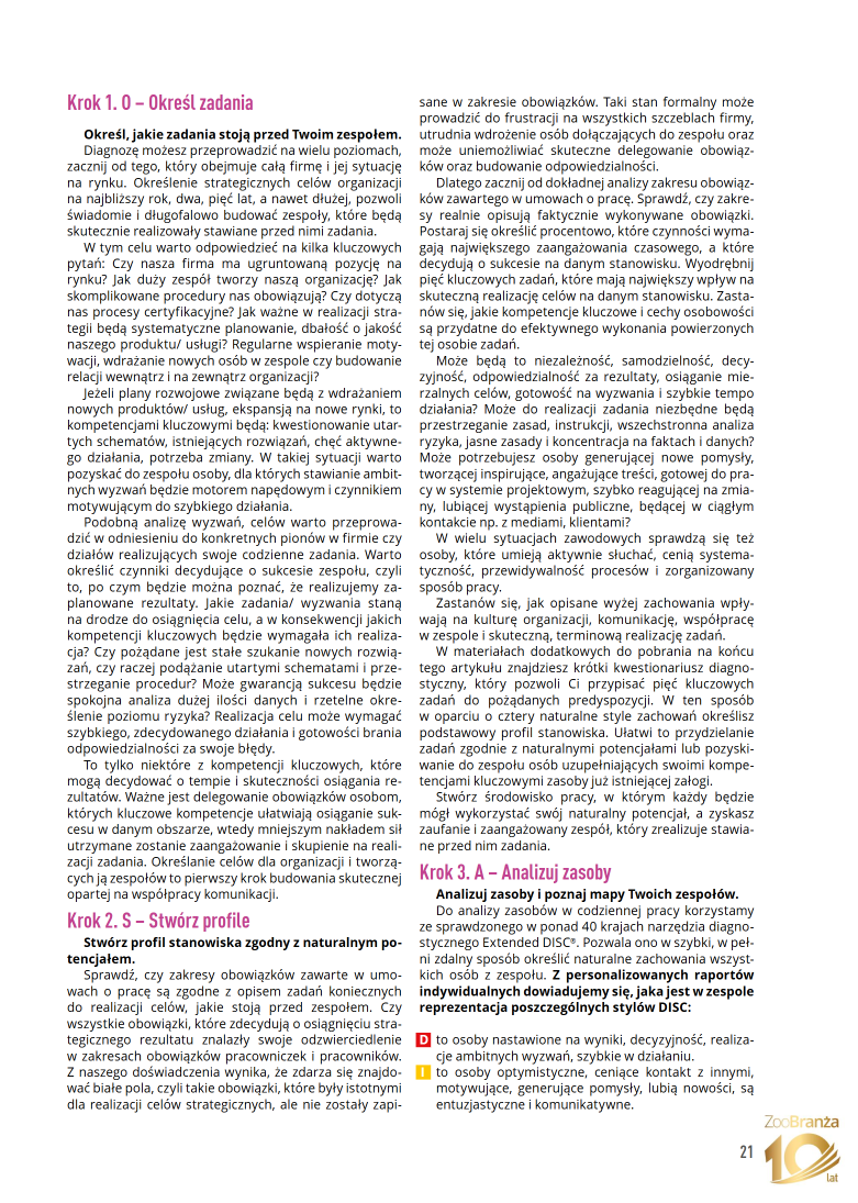 skan 21 strony magazynu ZOOBranża marzec 2025